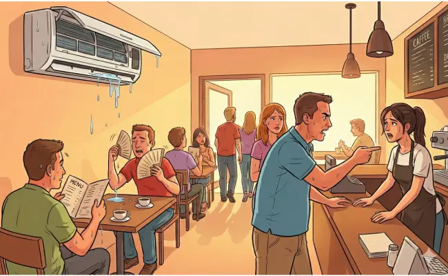 suasana yang terjadi jika tidak memanggil jasa cuci ac terdekat untuk pembersihan ac secara berkala
