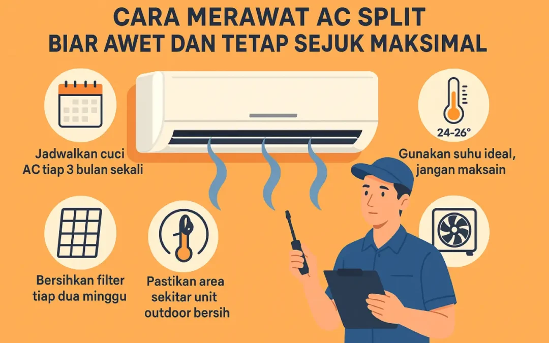 Cara Merawat AC Split Biar Awet dan Tetap Sejuk Maksimal