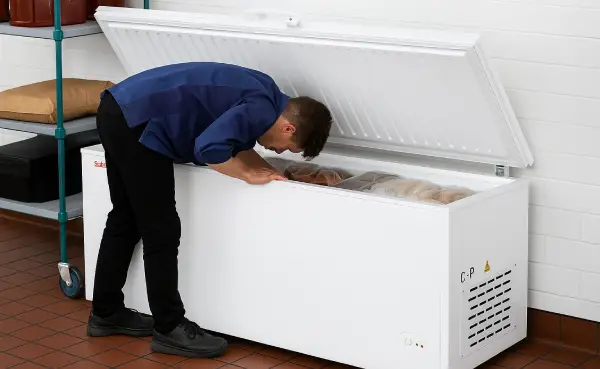 ketidaknyamanan yang dirasakan saat mencari sesuatu di dalam chest freezer