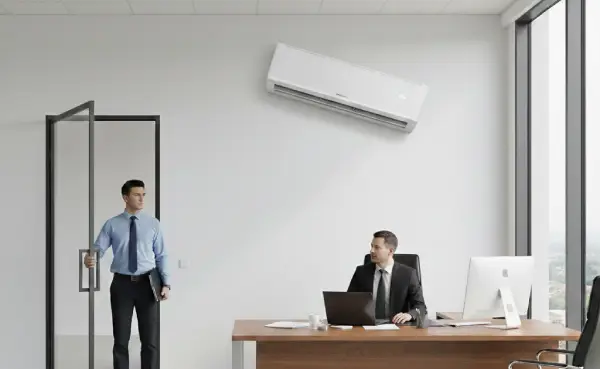 Penyebab adanya AC Bocor Air di Kantor akibat pemasangan yang miring