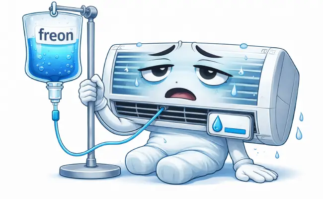 Freon itu ibarat darah bagi AC, jangan tunggu freon habis baru mau bertindak.