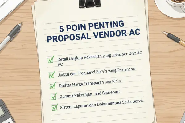 5 poin penting yang harus ada pada Proposal Penawaran Service AC atau pada draft MoU AC.