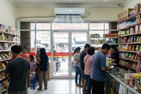 Rutin service ac ruko membuat pelanggan di dalam merasa nyaman saat milih barang