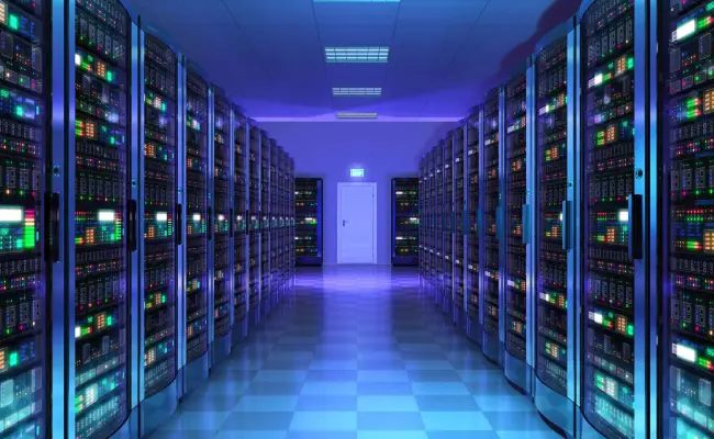 Pusat server di sebuah ruangan kantor