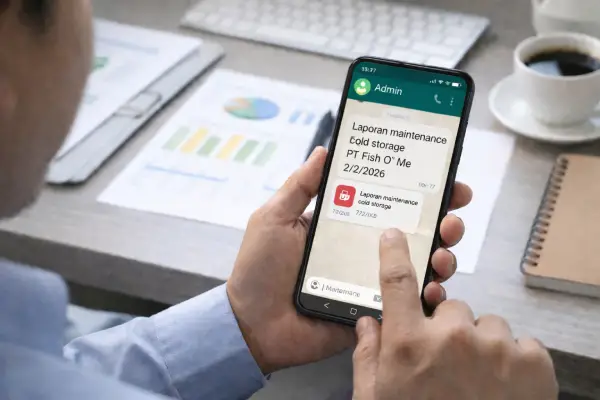 laporan hasil Maintenance Cold Storage Ikan oleh ademin