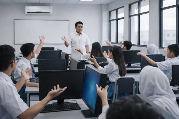 anak anak pada komplain karena komputer ada yang tidak mau hidup