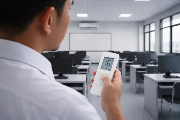 ruangan terasa panas padahal suhu sudah sangat kecil