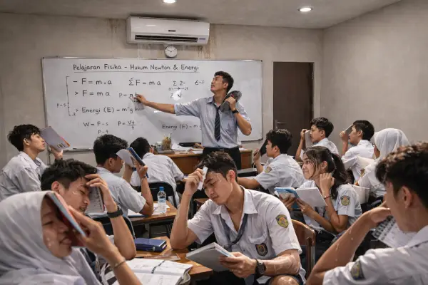 semua yang ada di dalam ruangan merasa kepanasan