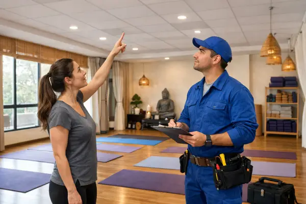 penentuan tempat dipasangnya ac sebagai langkah strategis keberlangsungan studio yoga