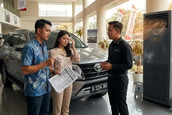 AC dealer panas membuat pengunjung merasa tidak betah berlama lama